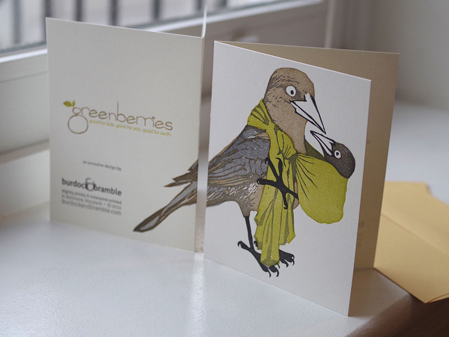 photo of custom cards for greenberries