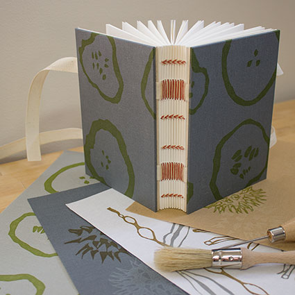 photo of ribbon book with cloth samples